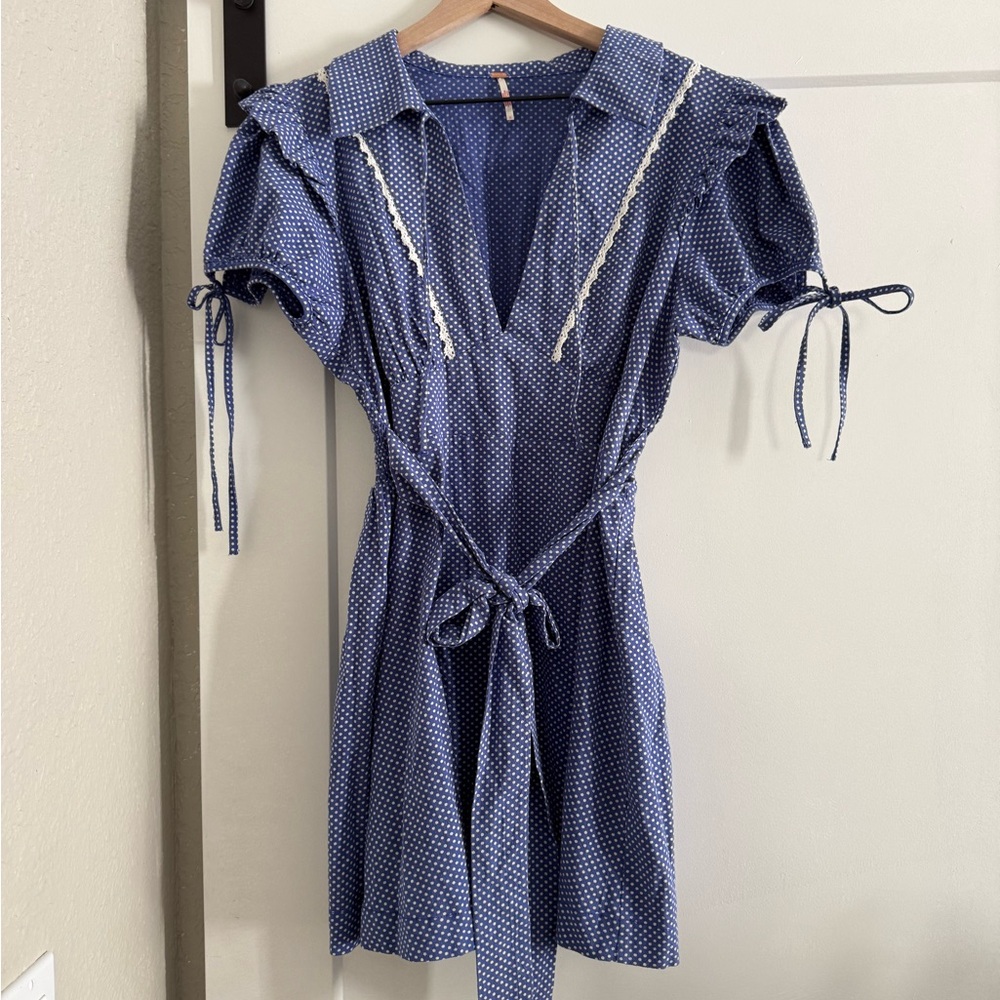 FREE PEOPLE DOTTIE POLKA DOT MINI DRESS